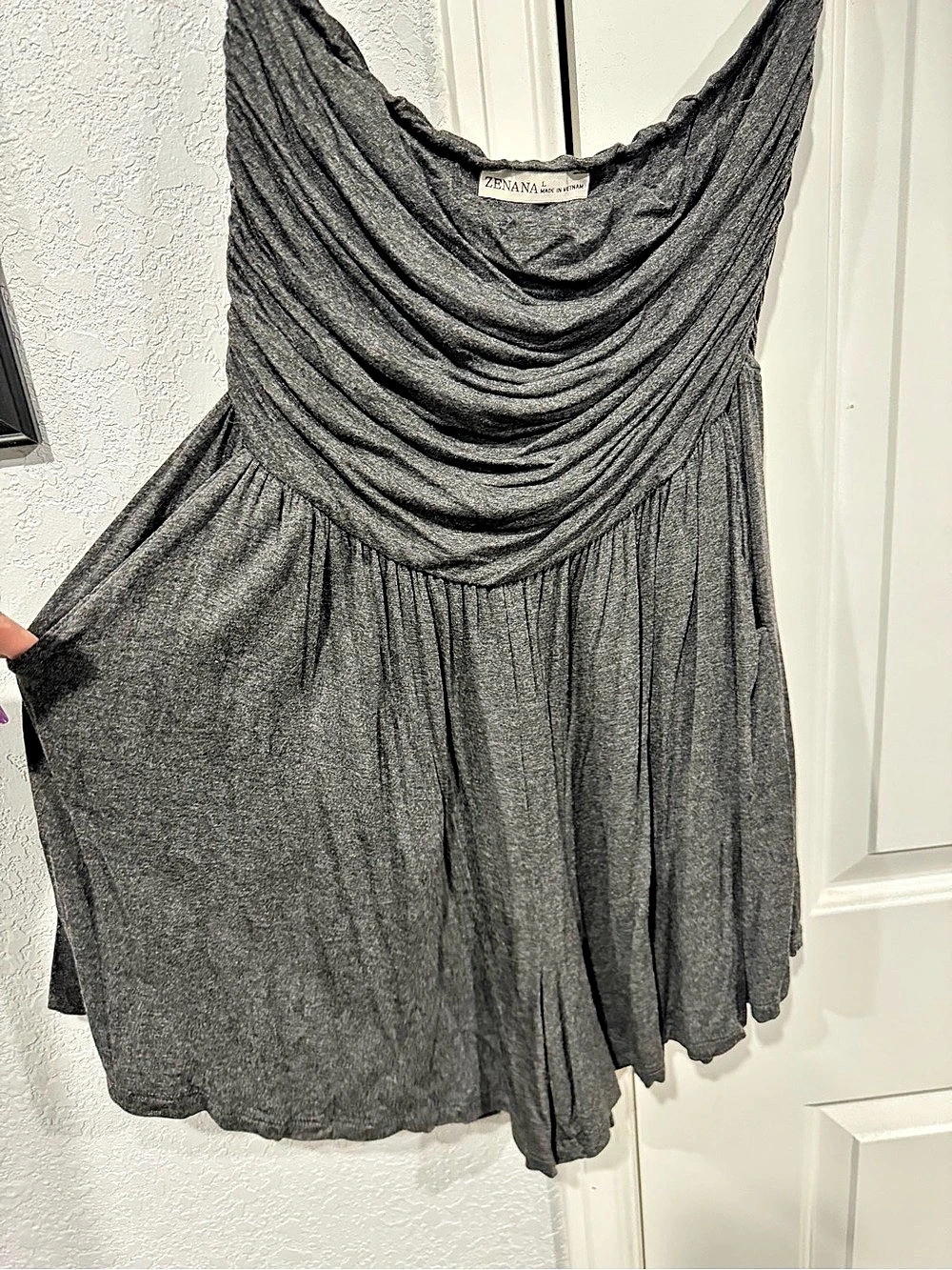 Zenana tube top Gray short romper